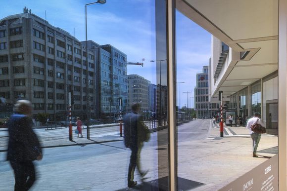 9njb3c people walking to work along boulevard royal in luxembourgs capital city 20240422134008