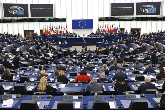 unduw9 luxembourgs prime minister xavier bettel delivers a speech during a ceremony in strasbourg marking the 70th anniversary of the european parliament on november 22 20231114171528