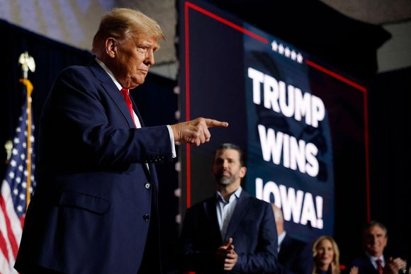 pgi5o4 former president trump holds iowa caucus night event in des moines 30857002 20240116064441