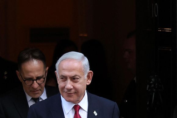 pplt1 israels prime minister benjamin netanyahu leaves from 10 downing street in central london on 24 march 2023 20240408083114